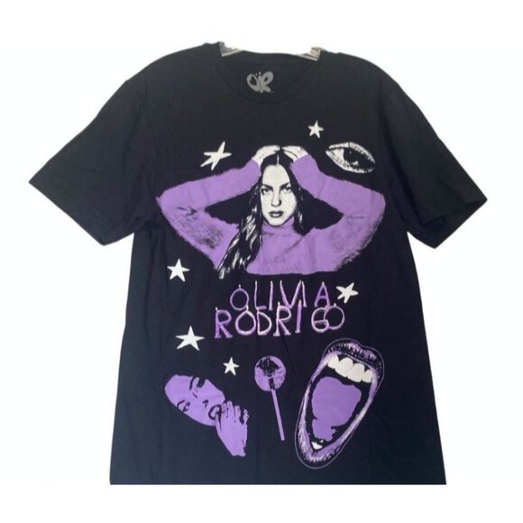 Olivia Rodrigo Tops - NEW WITH TAGS Olivia Rodrigo T-Shirt Size 2X Black Purple Graphic Official Merch